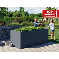 36% Rabatt ✓ 2 × 1 m | Aluminium Hochbeet Anthrazit 197x97x77 cm rostfrei Unkategorisiert online kaufen