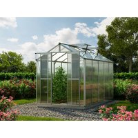 Gewächshaus 183 x 259 cm, 6 oder 8 mm, 2 Fenster, Doppeltür, Gewächshaus Aluminium, Tomatenhaus, Gartenhaus, Treibhaus, Gewächshaus günstig, Glashaus Unkategorisiert online kaufen