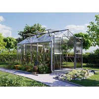 Gewächshaus 225 x 384 cm, 6 oder 8 mm, 3 Fenster, Doppeltür, Gewächshaus Aluminium, Tomatenhaus, Gartenhaus, Treibhaus, Gewächshaus günstig, Glashaus Unkategorisiert online kaufen