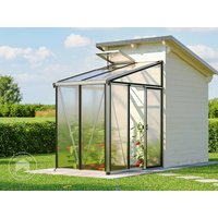 GFP 137 x 194 cm Anlehngewächshaus, pulverbeschichtet, Anthrazit RAL 7016 - (GFPV00746) Unkategorisiert online kaufen