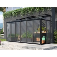 GFP 388 x 132 cm Anlehngewächshaus, pulverbeschichtet, Anthrazit RAL 7016 - (GFPV00755) Unkategorisiert online kaufen