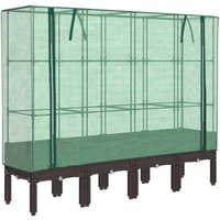 Hochbeet mit Gewächshaus braun Polypropylen B/H/L: ca. 40x140x160 cm Unkategorisiert online kaufen