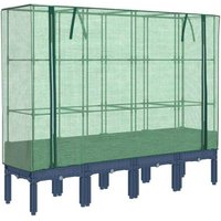 Hochbeet mit Gewächshaus grau Polypropylen B/H/L: ca. 40x140x160 cm Unkategorisiert online kaufen