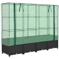 Hochbeet mit Gewächshaus schwarz Polypropylen B/H/L: ca. 40x138x160 cm Unkategorisiert online kaufen