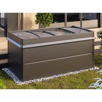 Hochtbeet aus Stahl 200x100x77 cm,  mit Frühbeet erhältlich, Hochbeet Bausatz, Hochbeet Metall, Hochbeet selber bauen online kaufen