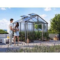 Gewächshaus ASTERIA 311x235 cm,  10 oder 12 mm, 2 Fenster, Doppeltür, Gewächshaus Aluminium, Tomatenhaus, Gartenhaus, Treibhaus, gewächshaus günstig, Glashaus online kaufen
