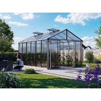 Gewächshaus ASTERIA 311x460cm,  10 oder 12 mm, 2 Fenster, Doppeltür, Gewächshaus Aluminium, Tomatenhaus, Gartenhaus, Treibhaus, gewächshaus günstig, Glashaus online kaufen