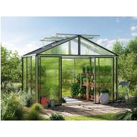 Gewächshaus ASTERIA 311x235 cm, Plexiglas ALLTOP, 4 Fenster, Doppeltür, Gewächshaus Aluminium, Tomatenhaus, Gartenhaus, Treibhaus, gewächshaus günstig, Glashaus online kaufen