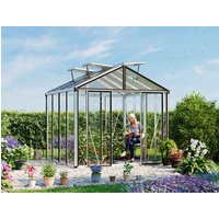 Gewächshaus HERA 263x263 cm, mit ESG Sicherheitsglas 4 mm, 3 Fenster, Doppeltür, Gewächshaus Aluminium, Tomatenhaus, Gartenhaus, Treibhaus, gewächshaus günstig, Glashaus online kaufen