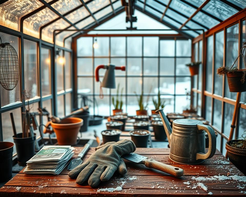 Gewächshaus winterfest machen Vorbereitung