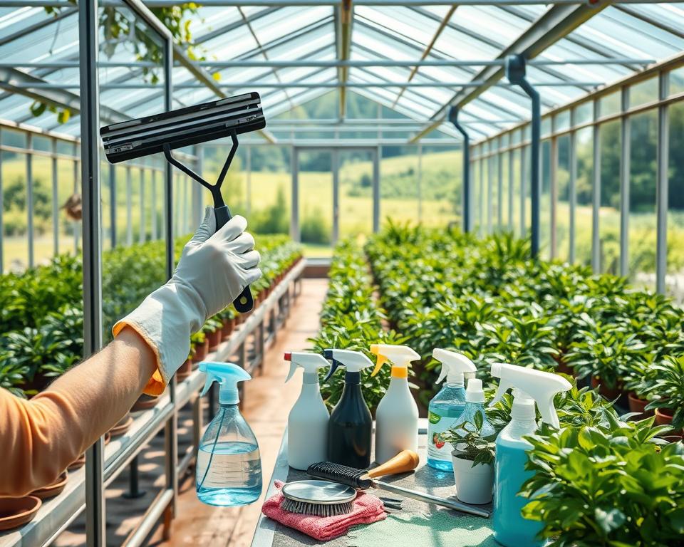 Gewächshausreinigung Schritt für Schritt