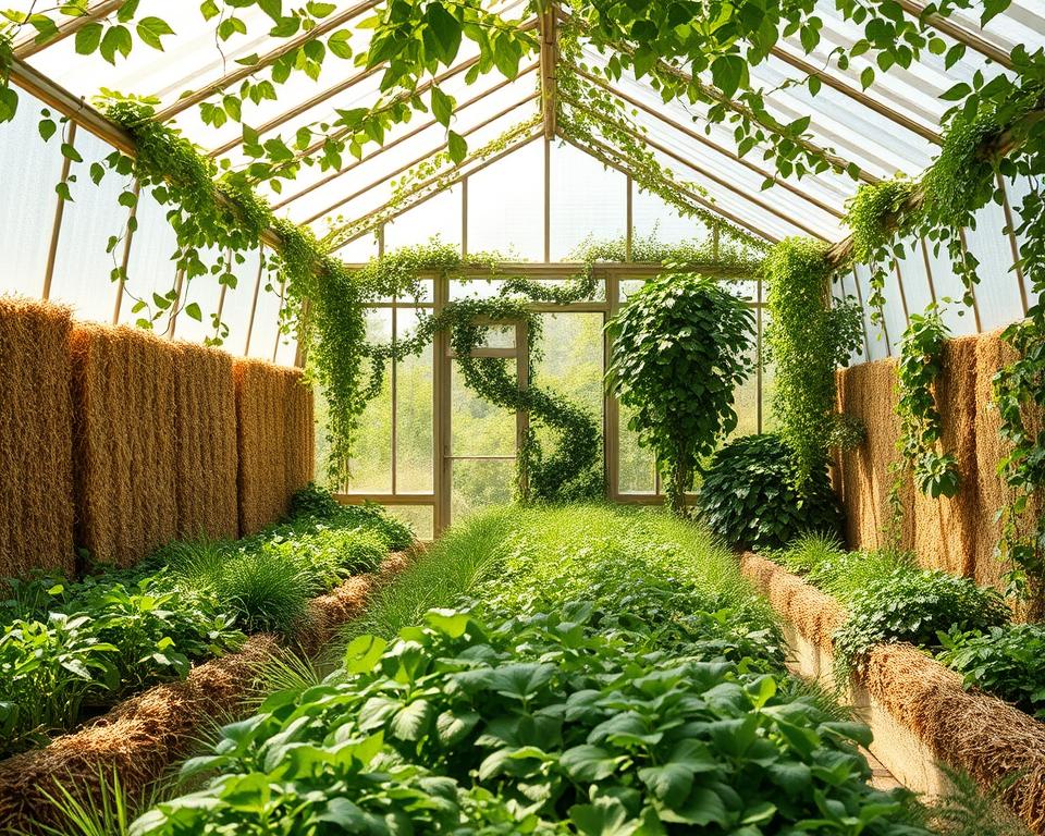 Natürliche Isolierung im Gewächshaus