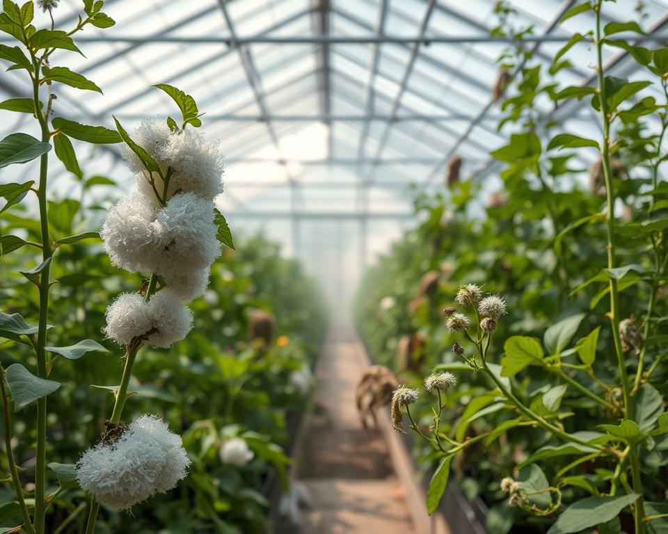 Schimmelsymptome im Gewächshaus