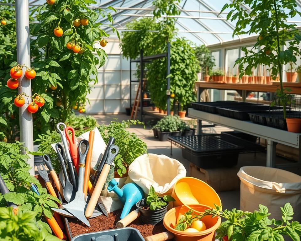 Tomaten Gewächshausausstattung