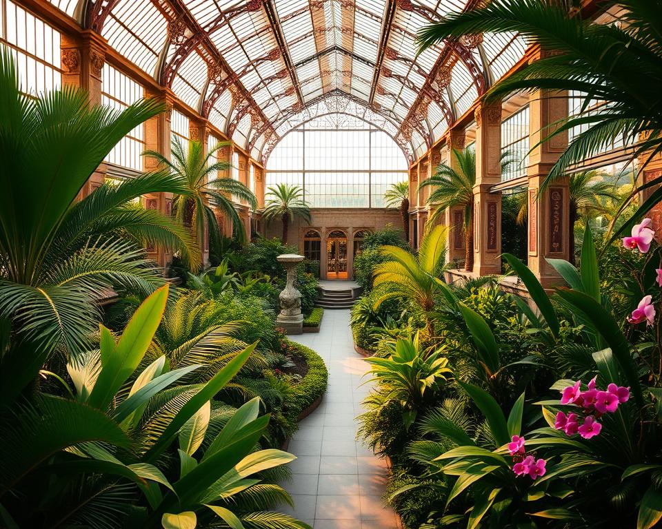 Exotische Pflanzen in Orangerie