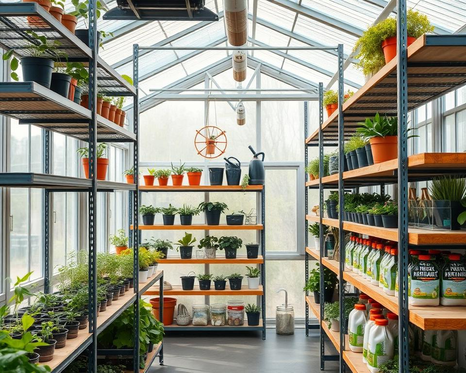 Gewächshausorganisation Regalsysteme Gewächshausorganisation Regalsysteme