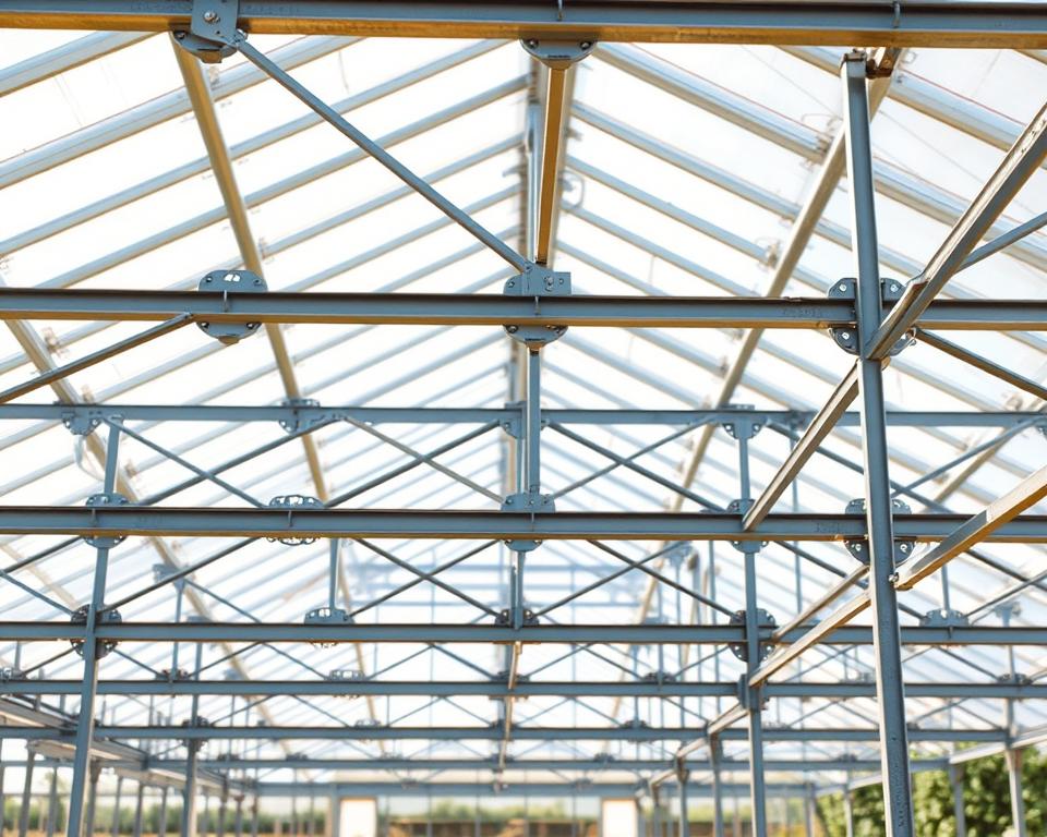 Grundgerüst Gewächshaus Konstruktion