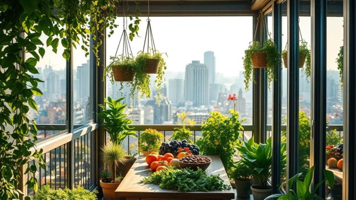 Balkon Gewächshaus für frisches Gemüse & Kräuter