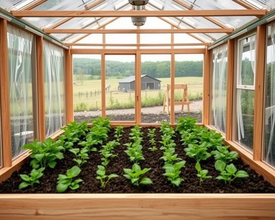 Bodengestaltung Gewächshaus Planung