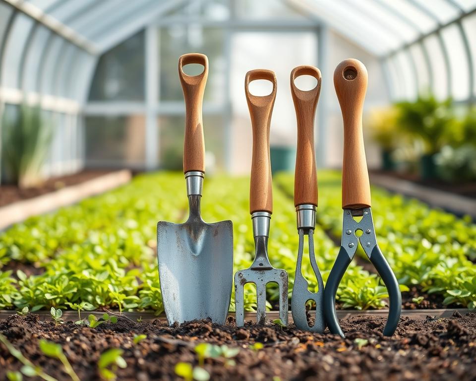 Gartenwerkzeuge für Gewächshausboden