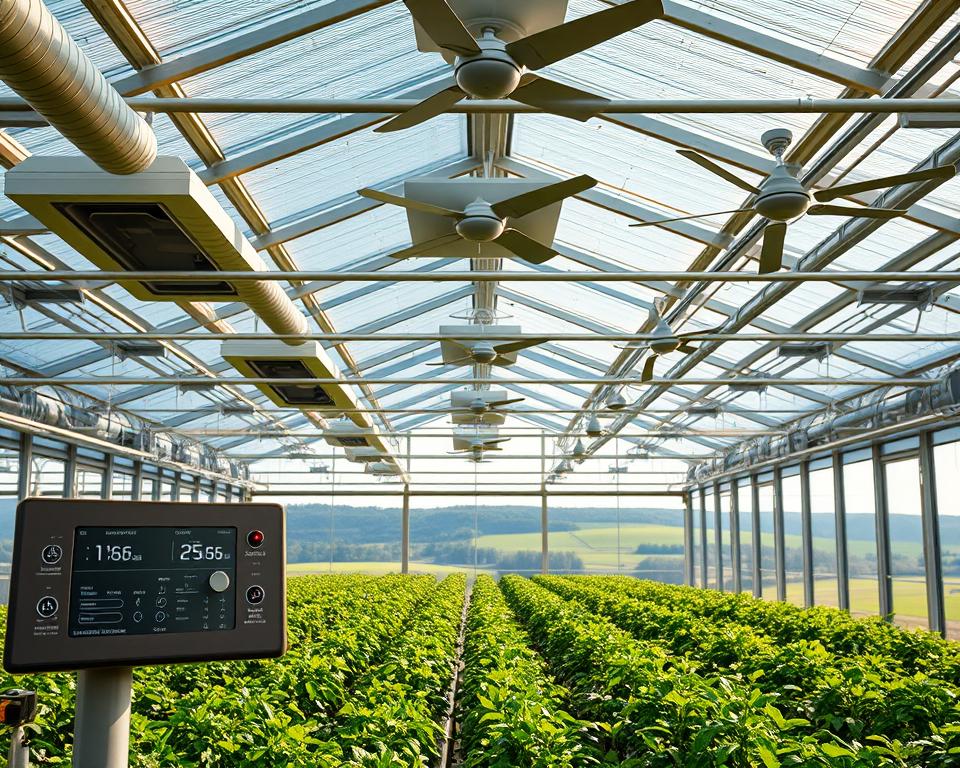 Gewächshausbelüftung und Klimasteuerung