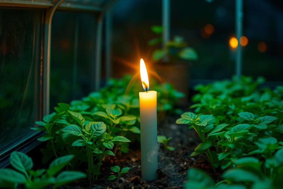 Warum stellt man eine Kerze ins Gewächshaus?