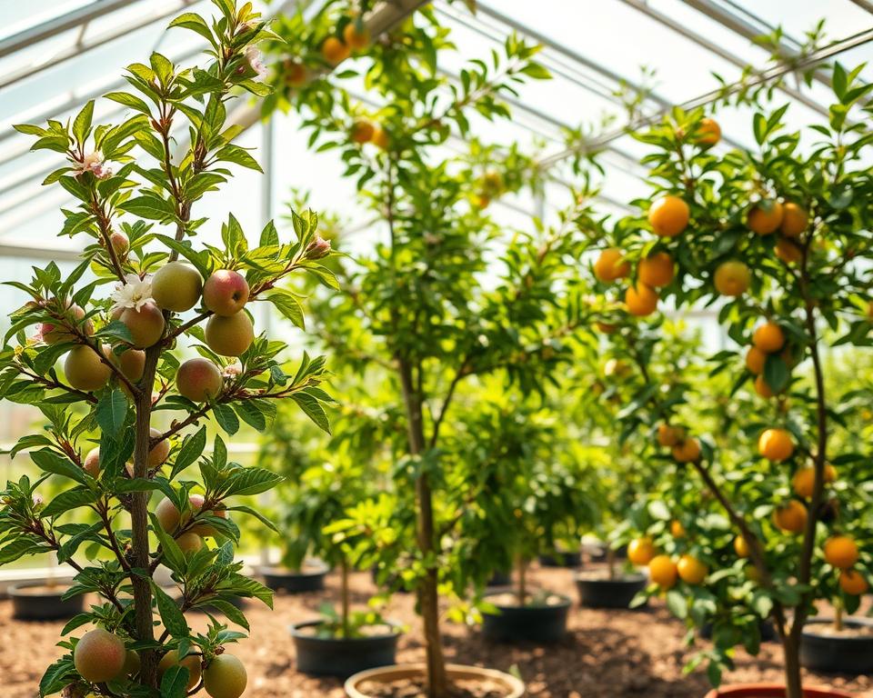 Obstbaumsorten für Gewächshaus