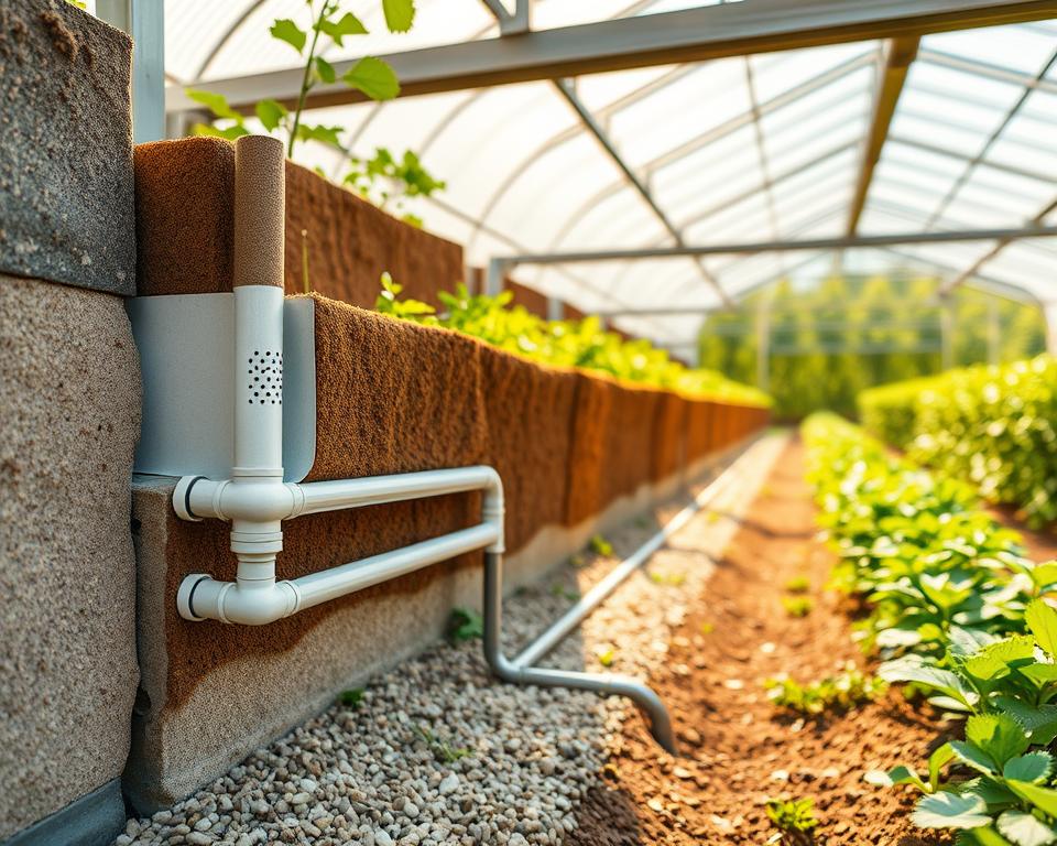 Wandkonstruktion Walipini Drainage