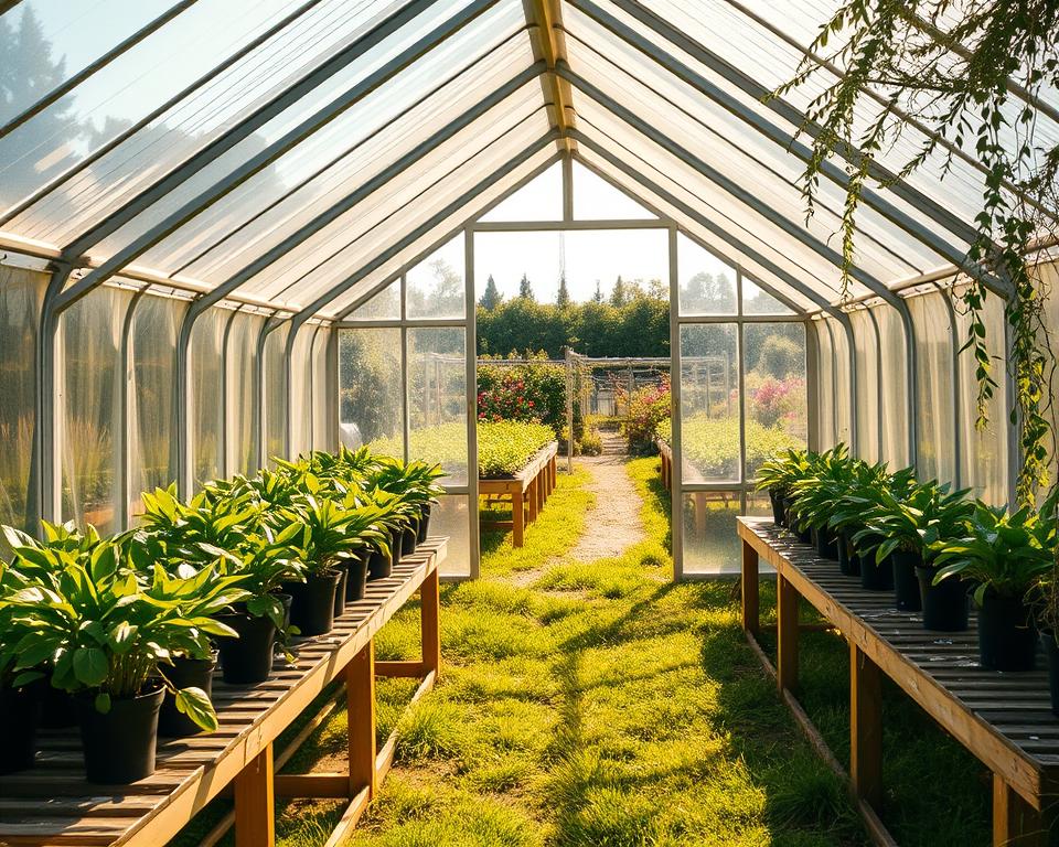 aufbau gewächshaus