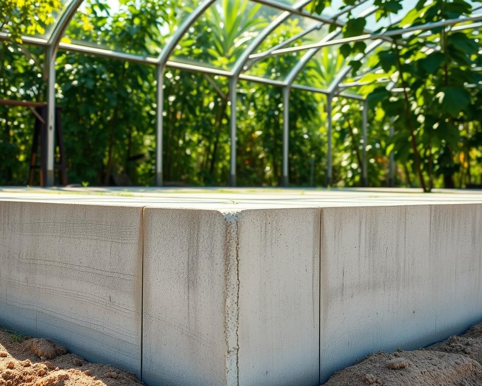 fundament gewächshaus