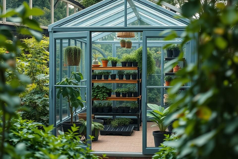 Wie man den Platz in einem kleinen Gewächshaus effektiv maximiert
