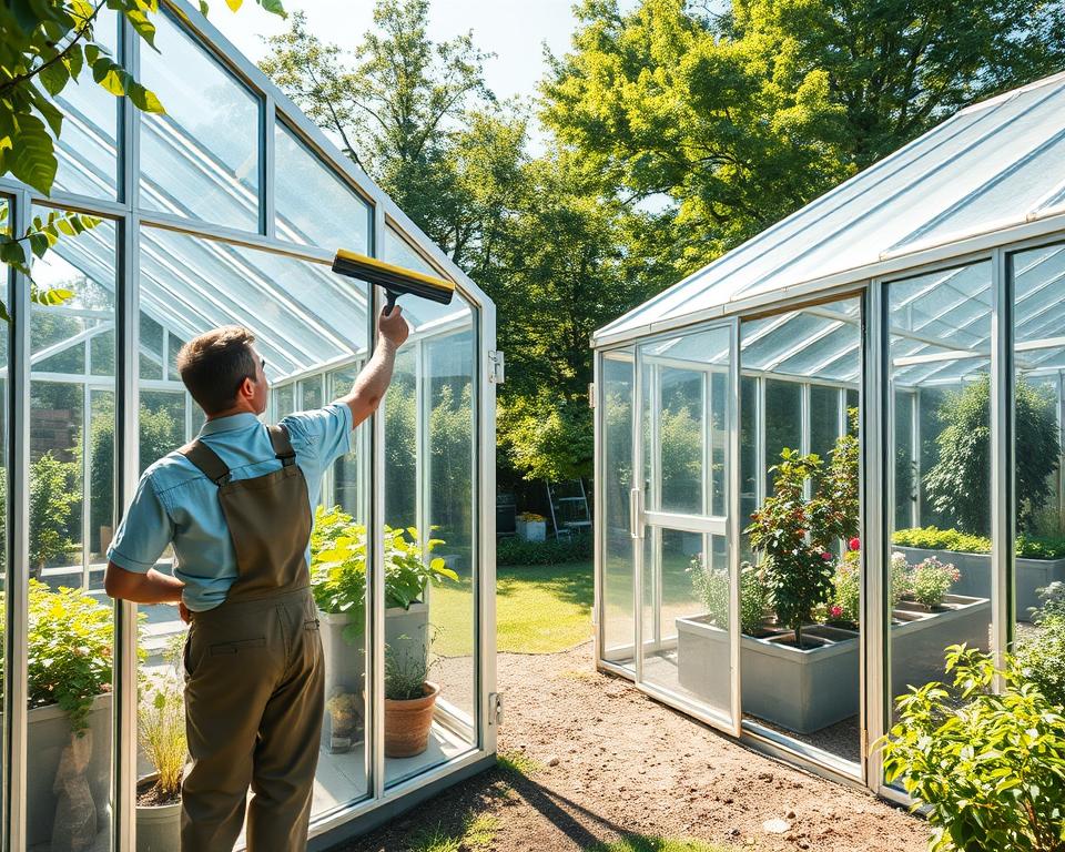 Pflege und Wartung Gewächshaus