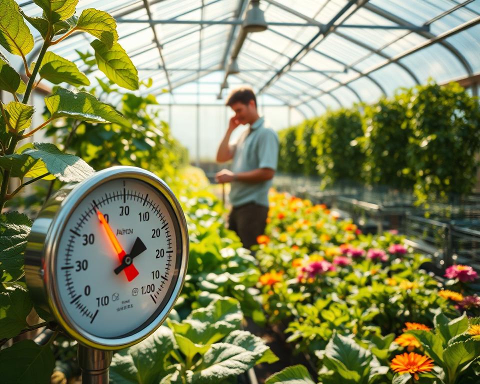 Temperatur im Gewächshaus