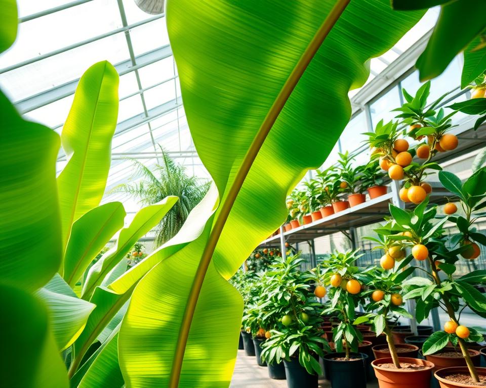 Bananenpflanze Gewächshaus
