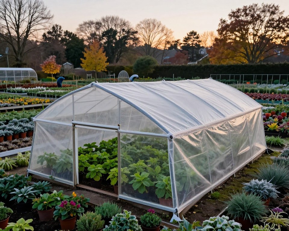 Frostschutz Gewächshaus mit Vlies Frostschutz Gewächshaus mit Vlies