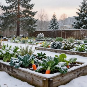 Hochbeet ideal für Gemüse im Winter