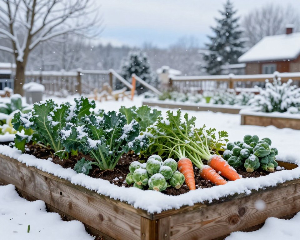 Wintergemüse Hochbeet mit robusten Kulturen
