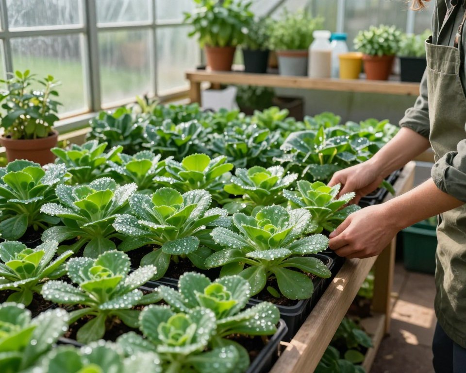 Winterpostelein anbauen im Gewächshaus