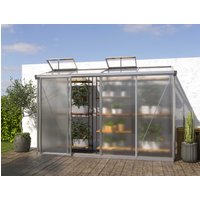 Anlehngewächshaus 299x148 cm, 10 mm, Gewächshaus, Anbaugewächshaus, tomatengewächshaus, tomatenhaus