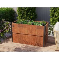 Hochtbeet aus Stahl 150x85x77 cm,  mit Frühbeet erhältlich, Hochbeet Bausatz, Hochbeet Metall, Hochbeet selber bauen