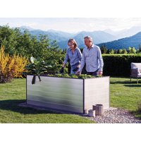 Hochbeet - Alu  195x99x77 cm, Made in Austria, wartungsfrei,  mit Frühbeet erh., Hochbeet Bausatz, Hochbeet Metall, Hochbeet Aluminium