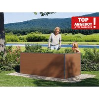 Hochbeet - Alu  195x99x77 cm, Made in Austria, wartungsfrei,  mit Frühbeet erh., Hochbeet Bausatz, Hochbeet Metall, Hochbeet Aluminium