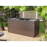 PRIMEYARD 200 x 85 x 77 cm Hochbeet, Stahl, Anthrazit-Metallic | inkl. Frühbeetaufsatz - (GFPV00777)