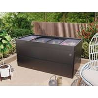 PRIMEYARD 200 x 100 x 77 cm Hochbeet, Stahl, Anthrazit-Metallic | inkl. Frühbeetaufsatz - (GFPV00773)