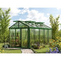 GFP 235 x 385 cm Gewächshaus, Pulverbeschichtet Grün, RAL 6005 | Aktionsset - Profi 2 - (GFPV00196)