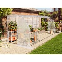 TOOLPORT 2x6m Anlehn-Foliengewächshaus, PE-Plane, weiß - (9034)