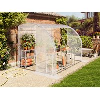 TOOLPORT 2x3m Anlehn-Foliengewächshaus, PE-Plane, weiß - (9032)