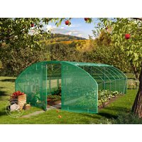 TOOLPORT 4x6m Foliengewächshaus, PE-Plane, grün - (8992)