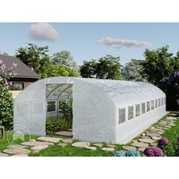 TOOLPORT 4x10m Foliengewächshaus, PE-Plane, weiß - (8946)