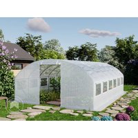 TOOLPORT 4x6m Foliengewächshaus, PE-Plane, weiß - (8944)